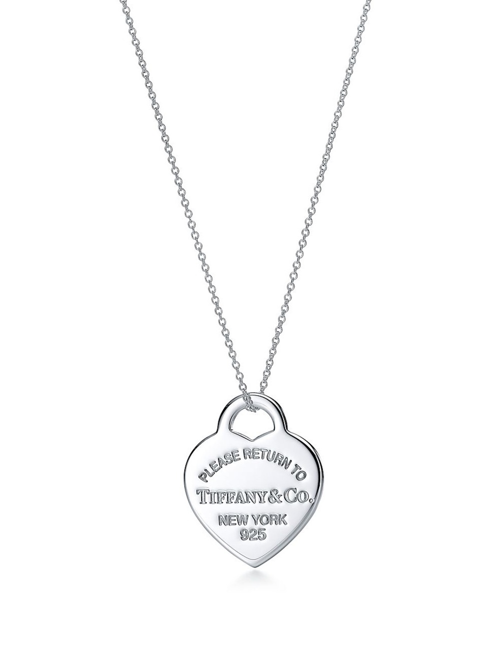 Tiffany & Co Heart Tag Necklace Sterling Silver Authentic